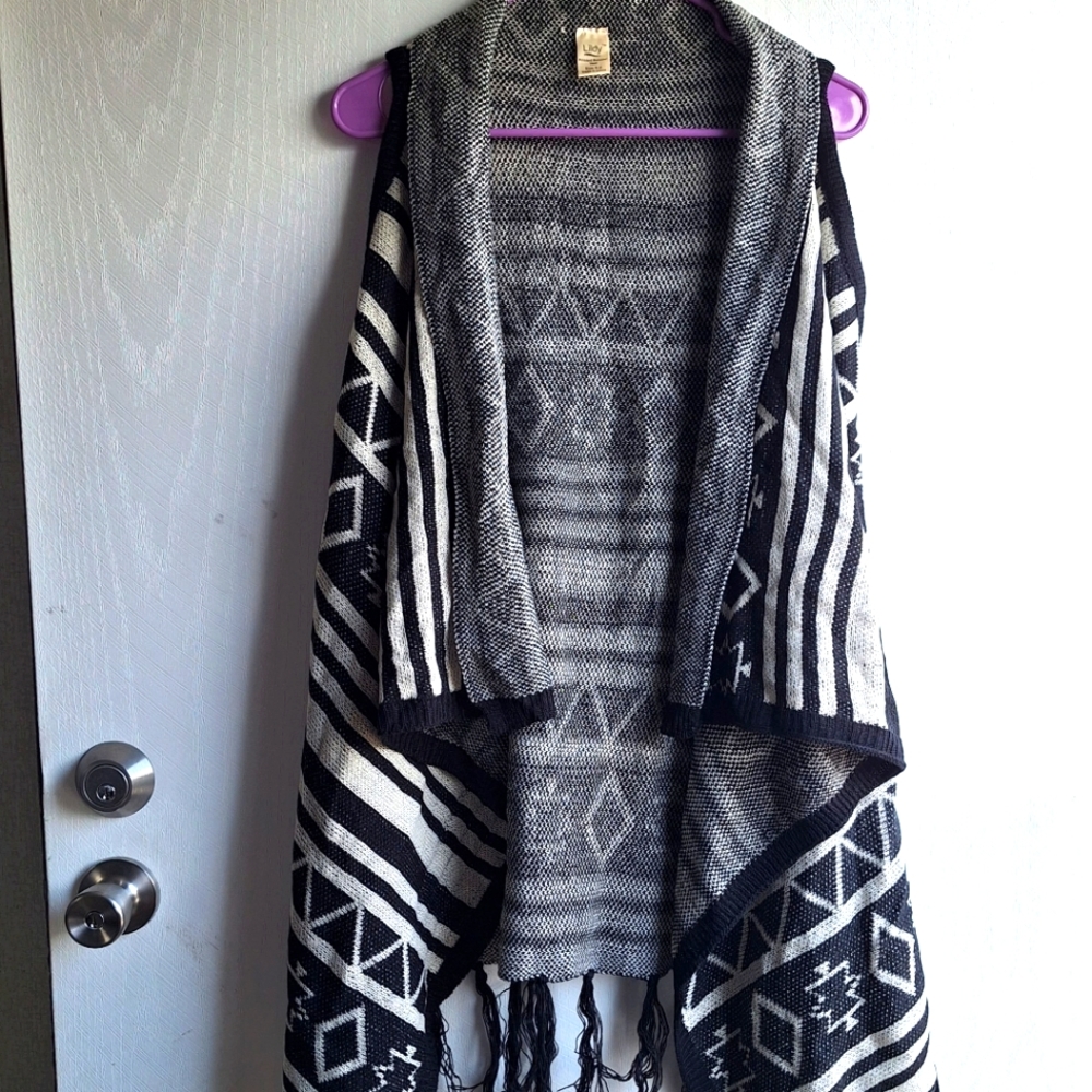Black & White sweater vest